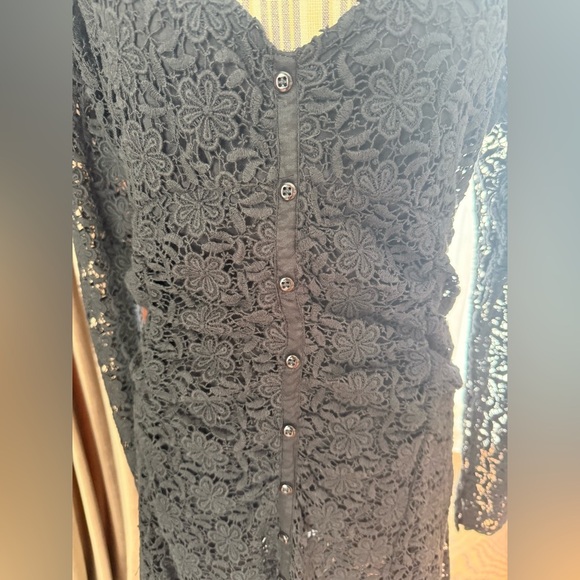 ByTimo Elegant Black Lace Floral Dress size L - Picture 6 of 6